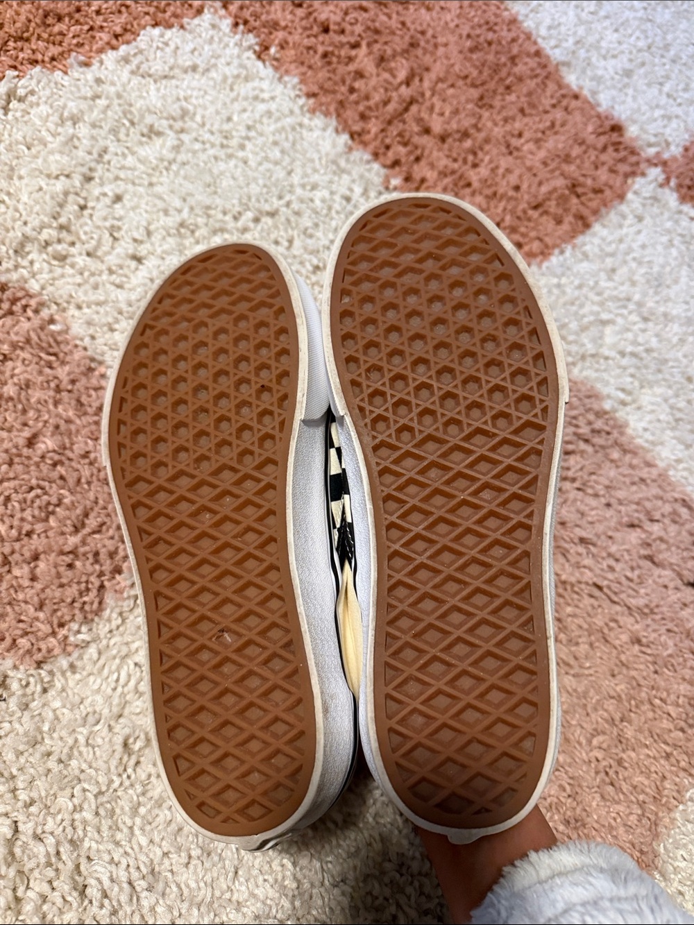 Vans Checkerboard Slip-On Sneakers - Black & White platform - Picture 3 of 3